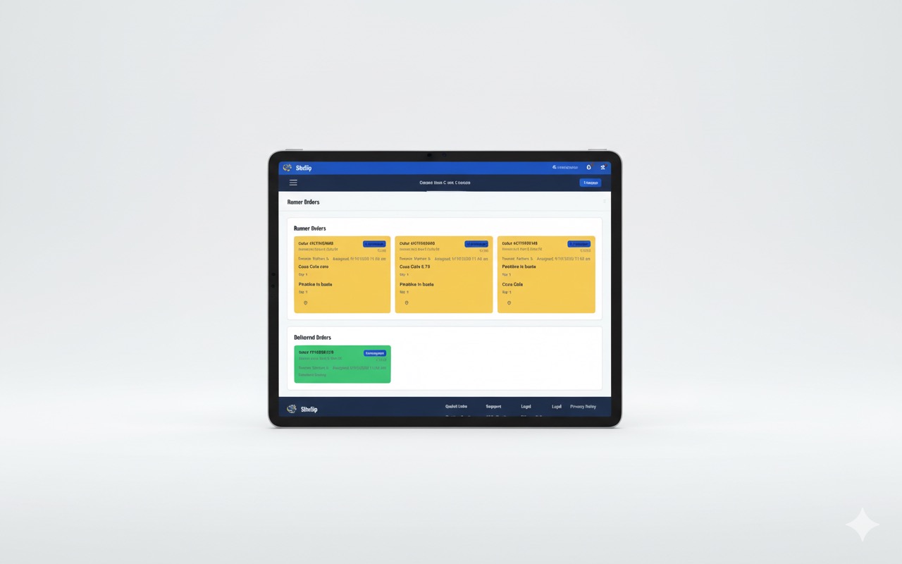 Gestione degli ordini dei runner in SitnSip su tablet